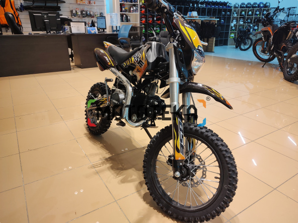 Питбайк BSE (БСЕ) EVO 110e Hotrod Red 14/12 M (мех. КПП) жёлтый | Мототека Питбайк BSE (БСЕ) EVO 110e Hotrod Red 14/12 M (мех. КПП) жёлтый | Мототека