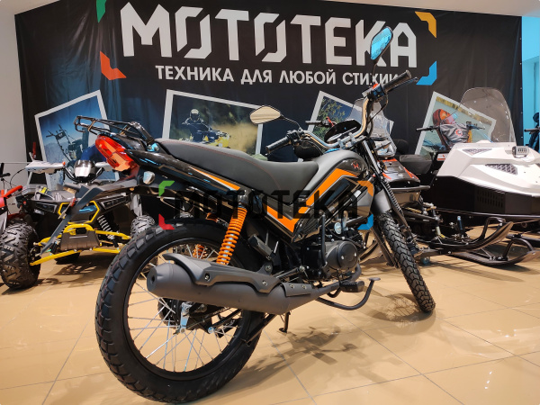 Мопед Мотомир TRICKLER 50 (110) чёрный/оранжевый | Мототека Мопед Мотомир TRICKLER 50 (110) чёрный/оранжевый | Мототека